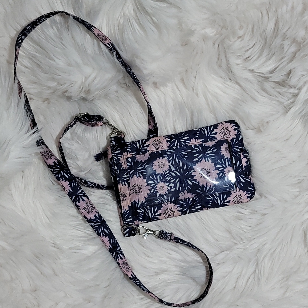 Women's nylon cross body wallet.